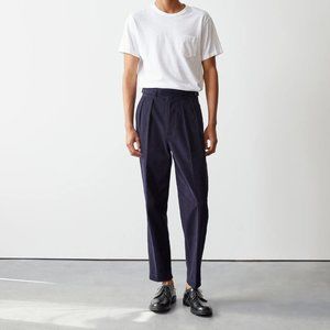 Italian Cotton Gurkha Trouser in Navy
